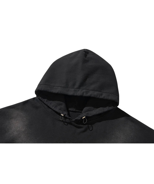 LIBERE(リベーレ)の「LIBERE リベーレ / LOGO STRING HOODIE クロップドレングスビッグシルエットパーカー / 251247(パーカー・メンズ・ブラック・LARGE/MEDIUM/SMALL)」の2枚目の写真