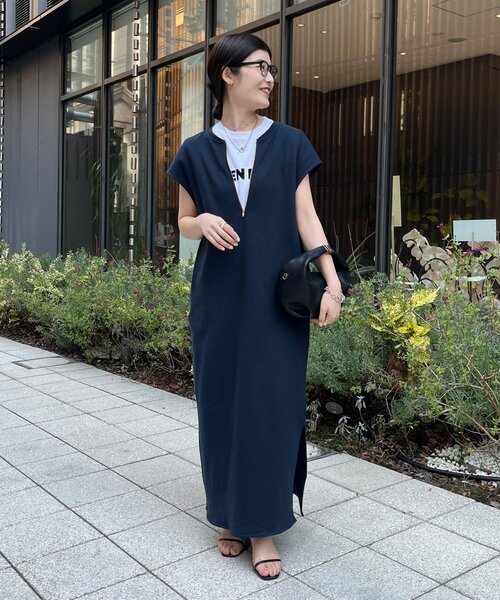 DouDou(ドゥドゥ)の「【SAKURA×こっち企画】前後2WAYジップワンピース(ワンピース・レディース・グレー/オフホワイト/パープル/ネイビー/ブラウン/ブラック/キャメル・FREE/PS/SHORT)」の17枚目の写真