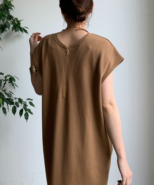 DouDou(ドゥドゥ)の「【SAKURA×こっち企画】前後2WAYジップワンピース(ワンピース・レディース・グレー/オフホワイト/パープル/ネイビー/ブラウン/ブラック/キャメル・FREE/PS/SHORT)」の16枚目の写真