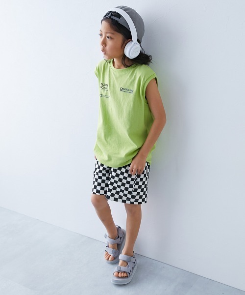 devirock（デビロック）の「綿100％ デビラボ BIGシルエット プリントタンクトップ（タンクトップ・キッズ・グリーン系1/ブラック系2/ブラック系4/ブラック系5/グレー系2/イエロー系1/ブルー系1/ブラック系1/グレー系1/ブラック系3・100cm/110cm/120cm/130cm/140cm/150cm/160cm）」の12枚目の写真