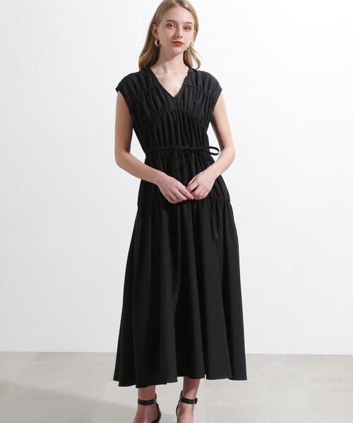 PINKY&DIANNE（ピンキーアンドダイアン）の「◆シャーリングフレアワンピース（ワンピース・レディース・レッド/ブラック・36/38）」の4枚目の写真