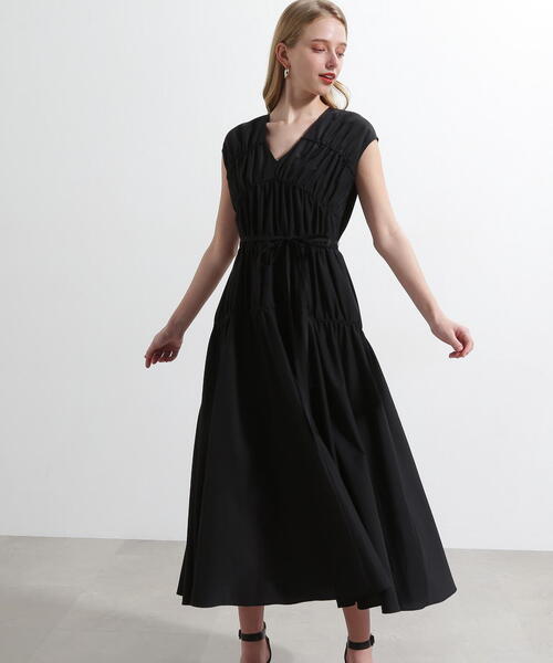 PINKY&DIANNE（ピンキーアンドダイアン）の「◆シャーリングフレアワンピース（ワンピース・レディース・レッド/ブラック・36/38）」の5枚目の写真