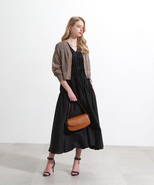 PINKY&DIANNE（ピンキーアンドダイアン）の「◆シャーリングフレアワンピース（ワンピース・レディース・レッド/ブラック・36/38）」の8枚目の写真