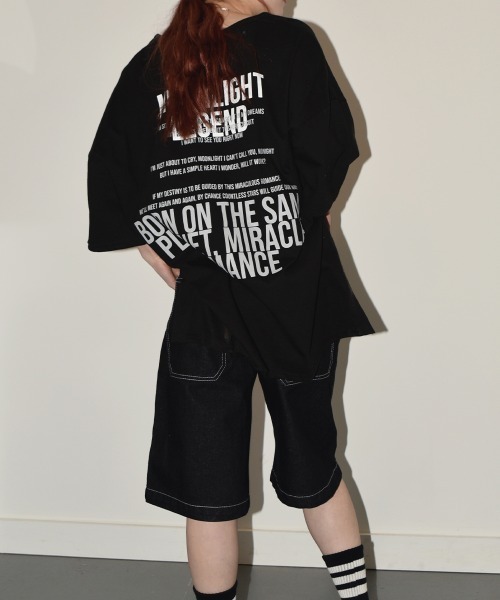VIVID LADY(ビビッドレディー)の「ビックシルエット半袖Tシャツ 綿100%(Tシャツ/カットソー・レディース・ホワイト/グレー/ブラック・FREE)」の15枚目の写真