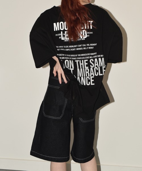 VIVID LADY(ビビッドレディー)の「ビックシルエット半袖Tシャツ 綿100%(Tシャツ/カットソー・レディース・ホワイト/グレー/ブラック・FREE)」の16枚目の写真