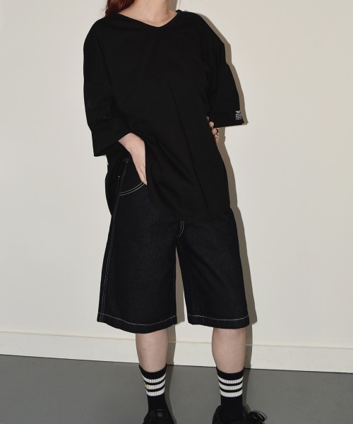 VIVID LADY(ビビッドレディー)の「ビックシルエット半袖Tシャツ 綿100%(Tシャツ/カットソー・レディース・ホワイト/グレー/ブラック・FREE)」の17枚目の写真