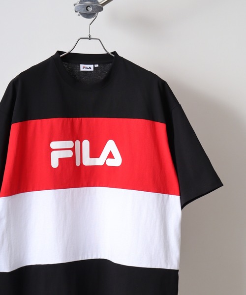 FILA(フィラ)の「FILA T-SHIRTS コットン ロゴTシャツ(Tシャツ/カットソー・メンズ・レッド/ネイビー・LL/M/L)」の2枚目の写真