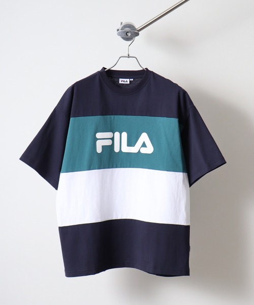 FILA(フィラ)の「FILA T-SHIRTS コットン ロゴTシャツ(Tシャツ/カットソー・メンズ・レッド/ネイビー・LL/M/L)」の4枚目の写真