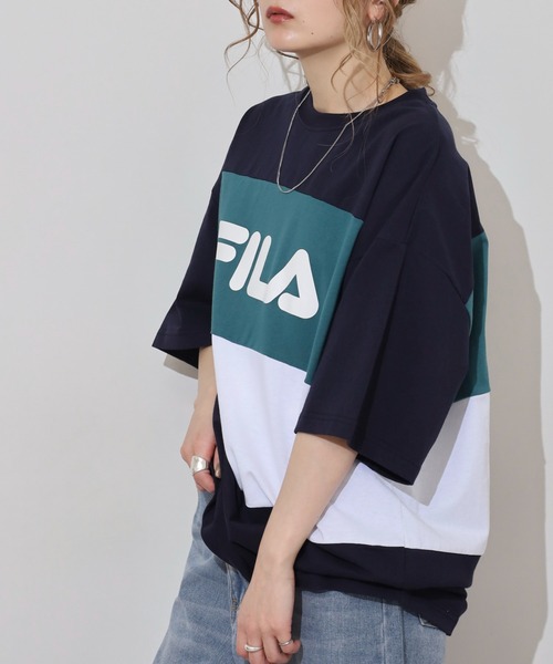 FILA(フィラ)の「FILA T-SHIRTS コットン ロゴTシャツ(Tシャツ/カットソー・メンズ・レッド/ネイビー・LL/M/L)」の12枚目の写真