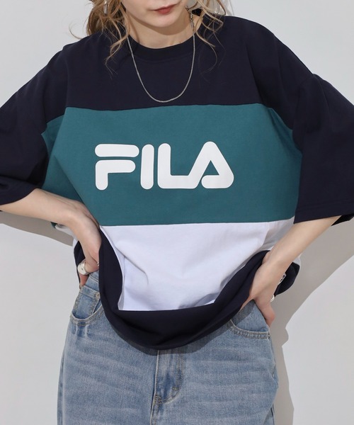 FILA(フィラ)の「FILA T-SHIRTS コットン ロゴTシャツ(Tシャツ/カットソー・メンズ・レッド/ネイビー・LL/M/L)」の13枚目の写真