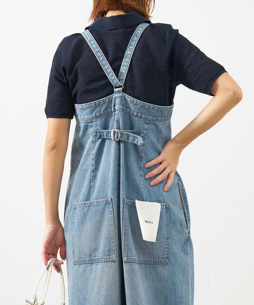 Johnbull(ジョンブル)の「【Johnbull】デニムタックベアサロペット(サロペット/オーバーオール・レディース・サックスブルー・S)」の6枚目の写真