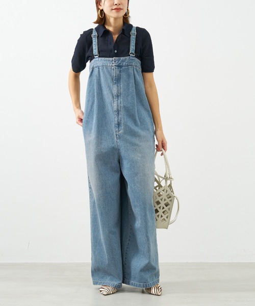 Johnbull(ジョンブル)の「【Johnbull】デニムタックベアサロペット(サロペット/オーバーオール・レディース・サックスブルー・S)」の7枚目の写真
