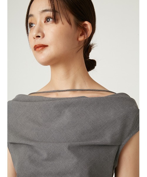 フレイアイディー　アシメドレープブラウス／ウォッシャブル・防シワ FRAY I.D（フレイアイディー）の「アシメドレープブラウス