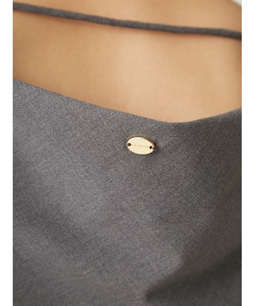 FRAY I.D（フレイアイディー）の「アシメドレープブラウス