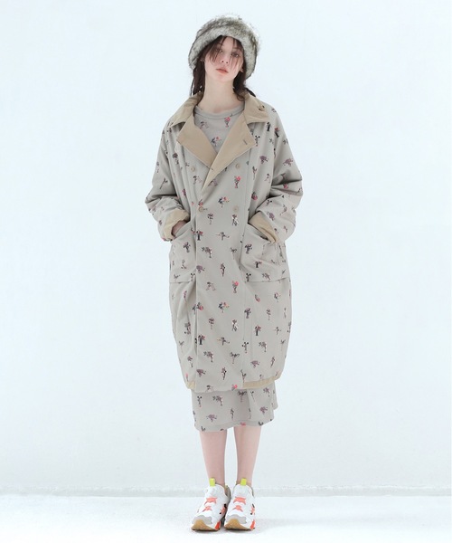 bedsidedrama(ベットサイドドラマ)の「Star Relic Reversible Coat(ステンカラーコート・レディース・ブラック/ベージュ・1/2)」の10枚目の写真
