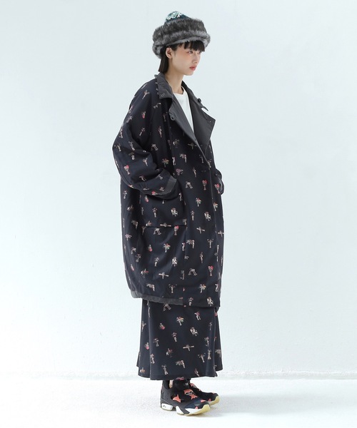 bedsidedrama(ベットサイドドラマ)の「Star Relic Reversible Coat(ステンカラーコート・レディース・ブラック/ベージュ・1/2)」の18枚目の写真