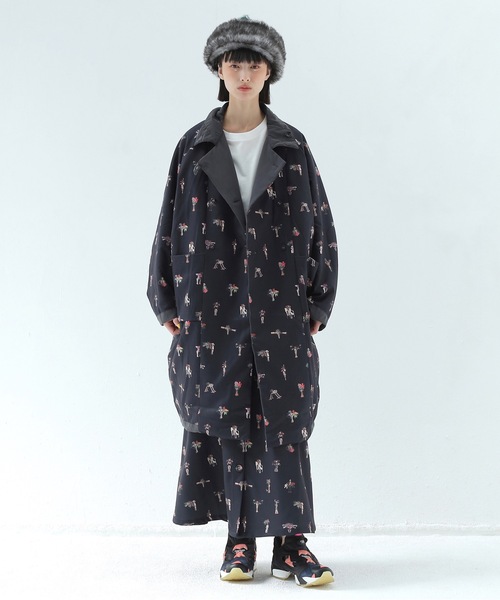 bedsidedrama(ベットサイドドラマ)の「Star Relic Reversible Coat(ステンカラーコート・レディース・ブラック/ベージュ・1/2)」の19枚目の写真