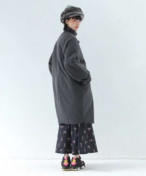 bedsidedrama(ベットサイドドラマ)の「Star Relic Reversible Coat(ステンカラーコート・レディース・ブラック/ベージュ・1/2)」の15枚目の写真