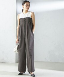 A PUPIL（アピューピル）の「【SHIPS別注】APUPIL:〈洗濯機可能〉ギンガム チェック ベアトップ オールインワン（つなぎ/オールインワン）」