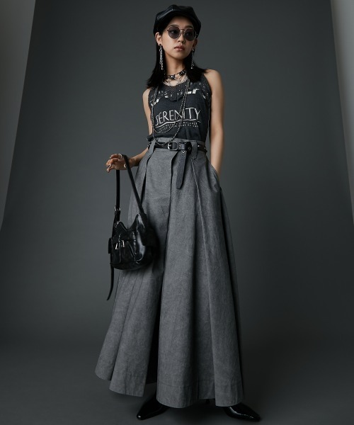 GEVS.（ジェイヴィス）の「タックマキシスカート＜大きいサイズ有＞GEVS.（スカート・レディース・グレイッシュベージュ/グレー・M/L/LL/3L/4L/5L）」の12枚目の写真