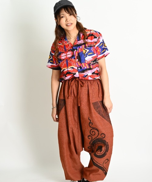 MARAI(マーライ)の「切り替えワンポイントサルエルパンツ(その他パンツ・メンズ・レンガ/ブラウン/パープル/ブルー/カーキ/ベージュ/ブラック・FREE)」の11枚目の写真
