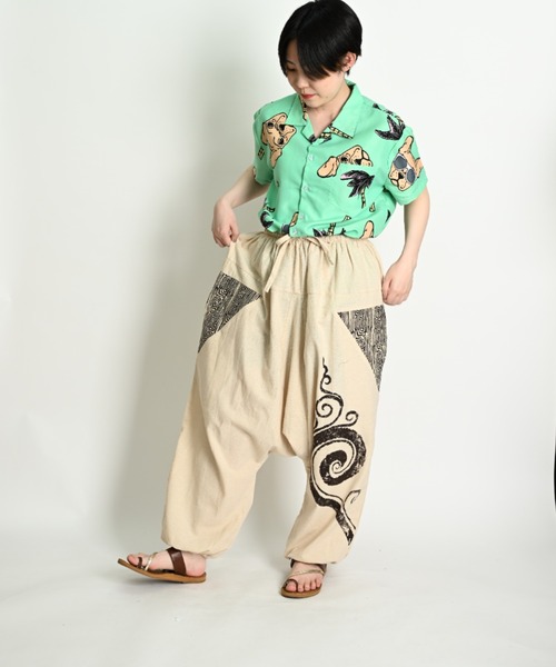 MARAI(マーライ)の「切り替えワンポイントサルエルパンツ(その他パンツ・メンズ・レンガ/ブラウン/パープル/ブルー/カーキ/ベージュ/ブラック・FREE)」の17枚目の写真