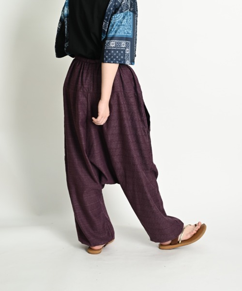 MARAI(マーライ)の「切り替えワンポイントサルエルパンツ(その他パンツ・メンズ・レンガ/ブラウン/パープル/ブルー/カーキ/ベージュ/ブラック・FREE)」の9枚目の写真