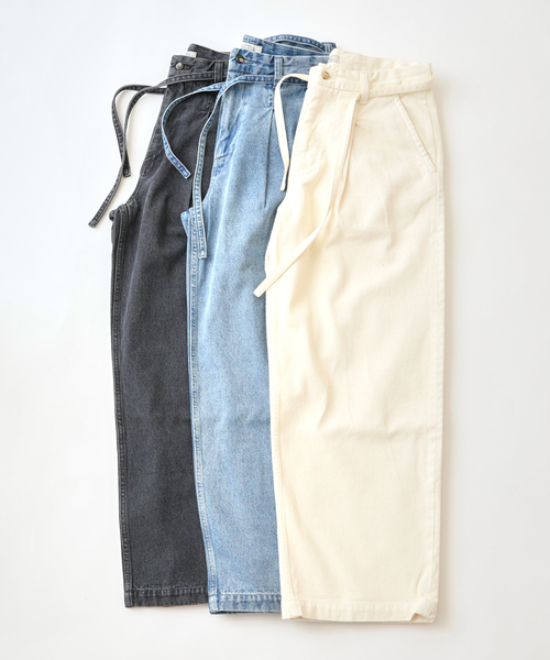 JOURNAL STANDARD relume（ジャーナルスタンダード　レリューム）の「12オンス ベルテッド デニムスラックス（デニムパンツ・メンズ・ブルー系その他/ブラックミックス/アイボリー・MEDIUM/LARGE/SMALL）」の22枚目の写真