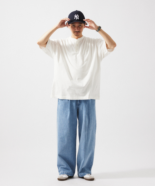 JOURNAL STANDARD relume（ジャーナルスタンダード　レリューム）の「12オンス ベルテッド デニムスラックス（デニムパンツ・メンズ・ブルー系その他/ブラックミックス/アイボリー・MEDIUM/LARGE/SMALL）」の19枚目の写真