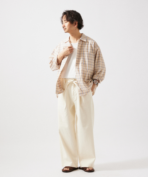 JOURNAL STANDARD relume（ジャーナルスタンダード　レリューム）の「12オンス ベルテッド デニムスラックス（デニムパンツ・メンズ・ブルー系その他/ブラックミックス/アイボリー・MEDIUM/LARGE/SMALL）」の18枚目の写真