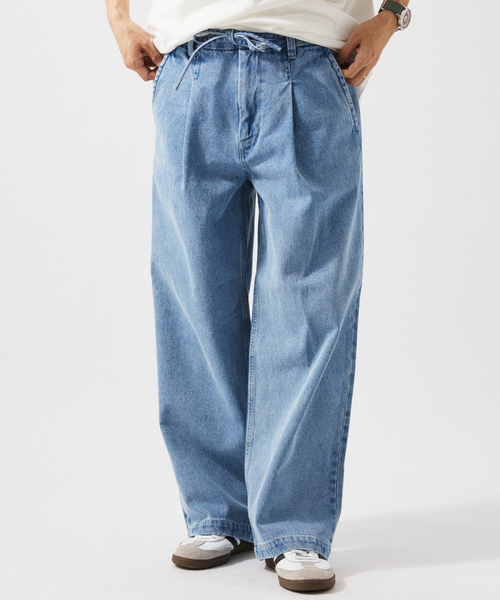 JOURNAL STANDARD relume（ジャーナルスタンダード　レリューム）の「12オンス ベルテッド デニムスラックス（デニムパンツ・メンズ・ブルー系その他/ブラックミックス/アイボリー・MEDIUM/LARGE/SMALL）」の9枚目の写真