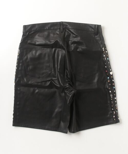 Bloomyard/ブルームヤード/Fake Leather Side Studs Short Pants