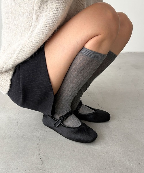 CANAL JEAN(キャナルジーン)の「diggity ハラコメリージェーン(パンプス・レディース・ブラック・23.5/24/24.5/25)」の1枚目の写真