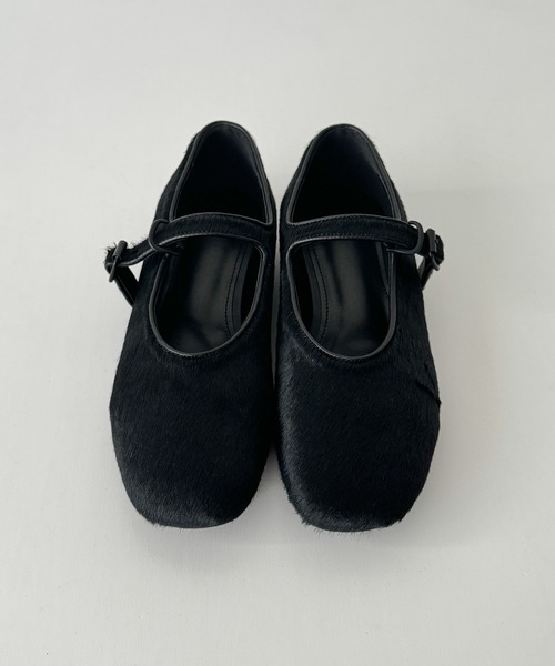 CANAL JEAN(キャナルジーン)の「diggity ハラコメリージェーン(パンプス・レディース・ブラック・23.5/24/24.5/25)」の2枚目の写真