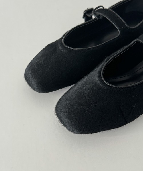 CANAL JEAN(キャナルジーン)の「diggity ハラコメリージェーン(パンプス・レディース・ブラック・23.5/24/24.5/25)」の6枚目の写真