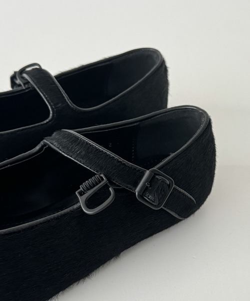 CANAL JEAN(キャナルジーン)の「diggity ハラコメリージェーン(パンプス・レディース・ブラック・23.5/24/24.5/25)」の7枚目の写真