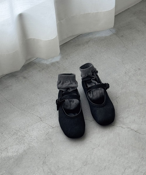 CANAL JEAN(キャナルジーン)の「diggity ハラコメリージェーン(パンプス・レディース・ブラック・23.5/24/24.5/25)」の8枚目の写真