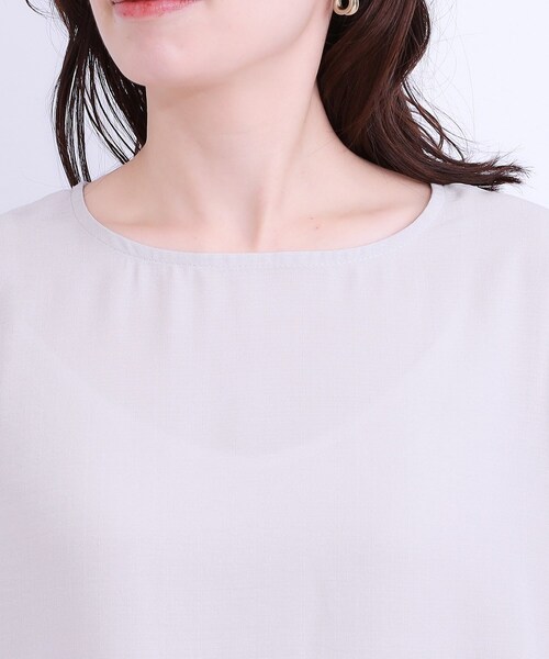 DRESKIP（ドレスキップ）の「【高レビュー/セットアップ可】お袖シャーリング 麻調ブラウス（シャツ/ブラウス・レディース・ライトベージュ/グリーン系/ネイビー・01/02/03/04）」の21枚目の写真