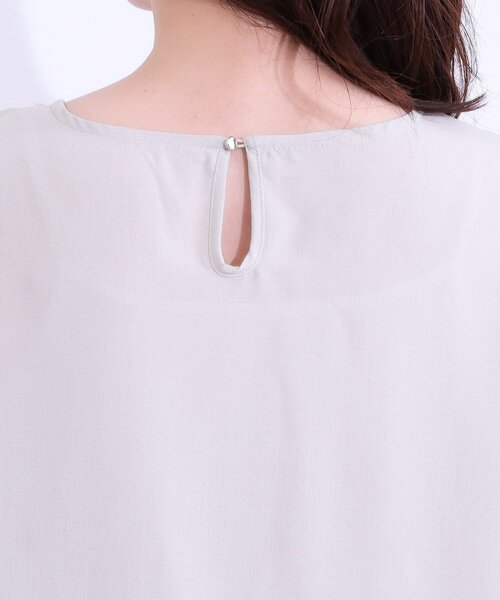 DRESKIP（ドレスキップ）の「【高レビュー/セットアップ可】お袖シャーリング 麻調ブラウス（シャツ/ブラウス・レディース・ライトベージュ/グリーン系/ネイビー・01/02/03/04）」の22枚目の写真