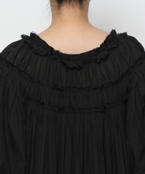 LEPSIM（レプシィム）の「ギャザーロングワンピース　290356（ワンピース・レディース・パープル/ブラック/オレンジ・FREE）」の15枚目の写真