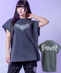 BACKSTAGE PASS（バックステージパス）の「SPIDER WEB NS (スパイダーウェブ NS) ピグメント加工 ビッグシルエット ノースリーブTシャツ（Tシャツ/カットソー）」