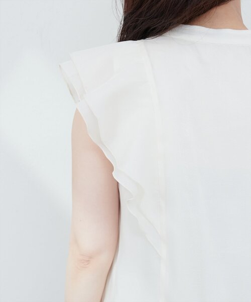 natural couture(ナチュラルクチュール)の「ラッフルフリルキーネックブラウス(シャツ/ブラウス・レディース・グレー/アイボリー/ライトベージュ/ピンク/ブラック/その他1・FREE)」の17枚目の写真