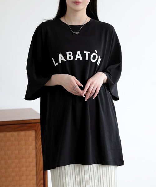 SUNFLOWER EIGHT(サンフラワーエイト)の「ロゴTシャツ(Tシャツ/カットソー・レディース・ブラック/オフホワイト/チャコールグレー・M)」の1枚目の写真