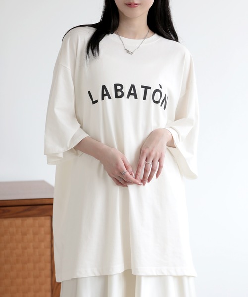 SUNFLOWER EIGHT(サンフラワーエイト)の「ロゴTシャツ(Tシャツ/カットソー・レディース・ブラック/オフホワイト/チャコールグレー・M)」の4枚目の写真