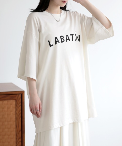 SUNFLOWER EIGHT(サンフラワーエイト)の「ロゴTシャツ(Tシャツ/カットソー・レディース・ブラック/オフホワイト/チャコールグレー・M)」の6枚目の写真
