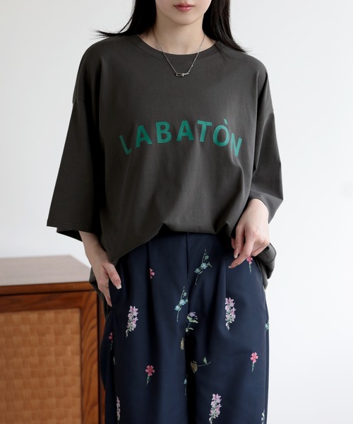 SUNFLOWER EIGHT(サンフラワーエイト)の「ロゴTシャツ(Tシャツ/カットソー・レディース・ブラック/オフホワイト/チャコールグレー・M)」の12枚目の写真