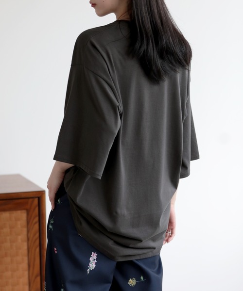 SUNFLOWER EIGHT(サンフラワーエイト)の「ロゴTシャツ(Tシャツ/カットソー・レディース・ブラック/オフホワイト/チャコールグレー・M)」の14枚目の写真
