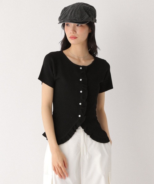 Heather(ヘザー)の「フリルデザインニット(半袖) 452799(ニット/セーター・レディース・ブルーグレー/ブラック/オフホワイト/レッド・FREE)」の12枚目の写真