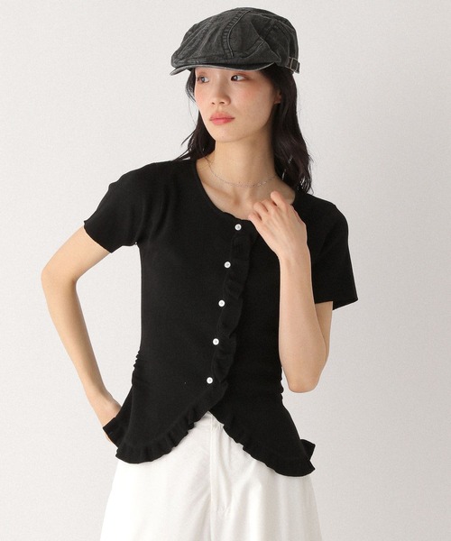 Heather(ヘザー)の「フリルデザインニット(半袖) 452799(ニット/セーター・レディース・ブルーグレー/ブラック/オフホワイト/レッド・FREE)」の13枚目の写真