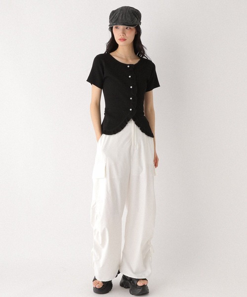 Heather(ヘザー)の「フリルデザインニット(半袖) 452799(ニット/セーター・レディース・ブルーグレー/ブラック/オフホワイト/レッド・FREE)」の16枚目の写真